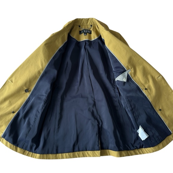 J.Crew Cropped Icon Trench 100% Cotton Lined Coat Size 0 Tan - Picture 6 of 11